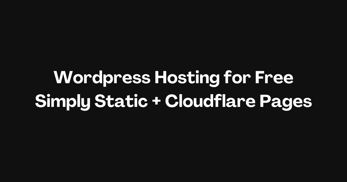 Converting your Wordpress Site into a Static Website